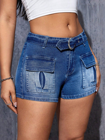 Women's Casual Summer Denim Shorts With Pockets