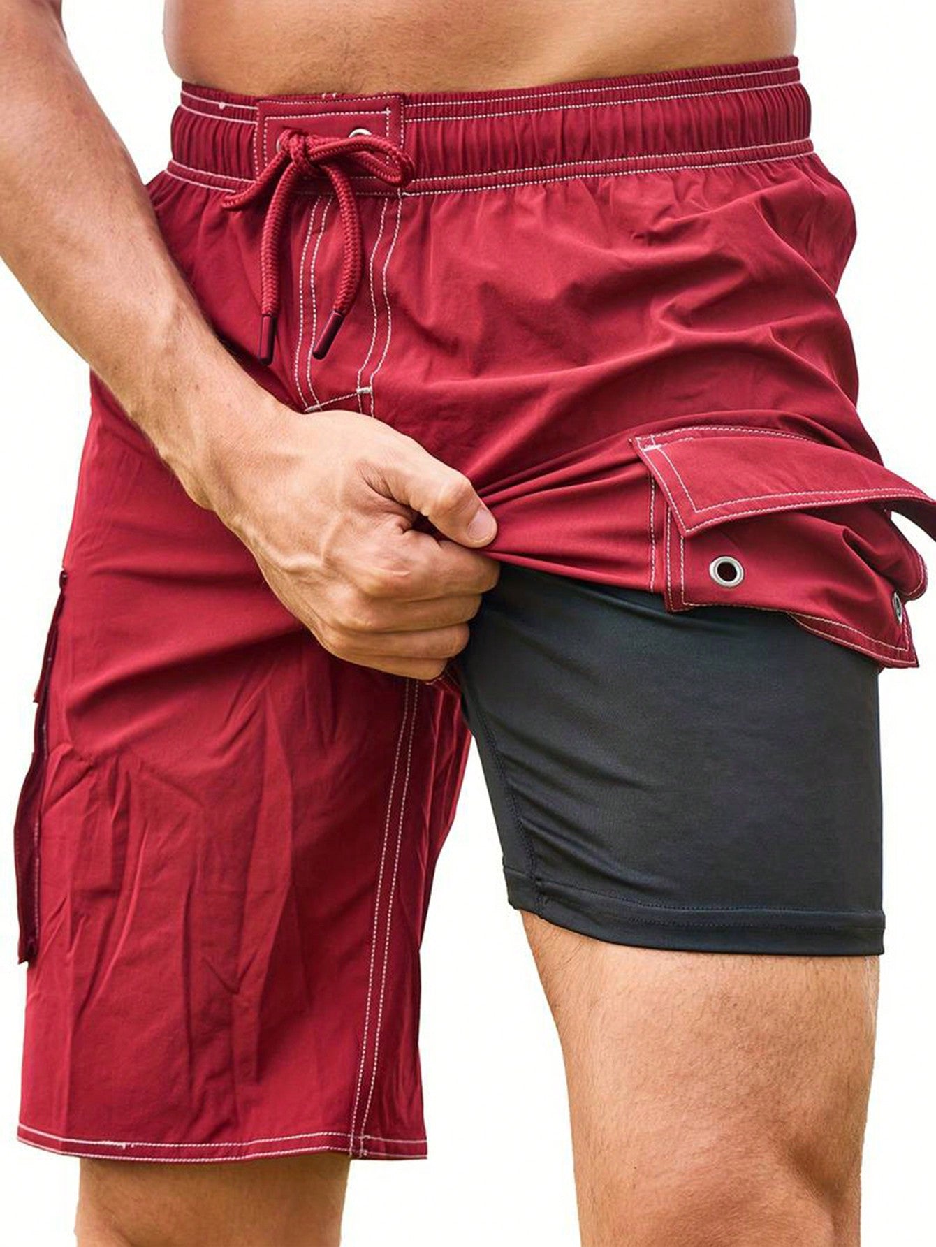 Men's Fashionable Casual Pocket Designed Sports Shorts, Summer