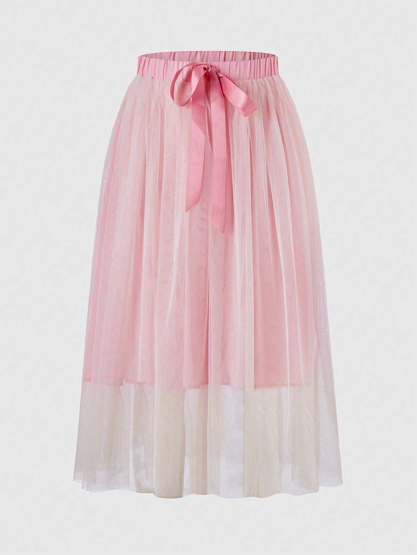 Women's Lace Ombre Bow Decoration Elegant Summer Skirt