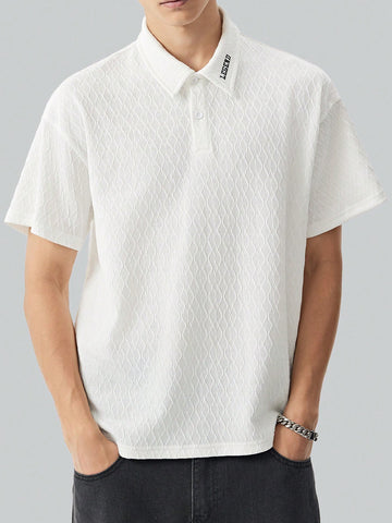 Men's Summer Letter Printed Short Sleeve Casual & Commuting Polo Shirt