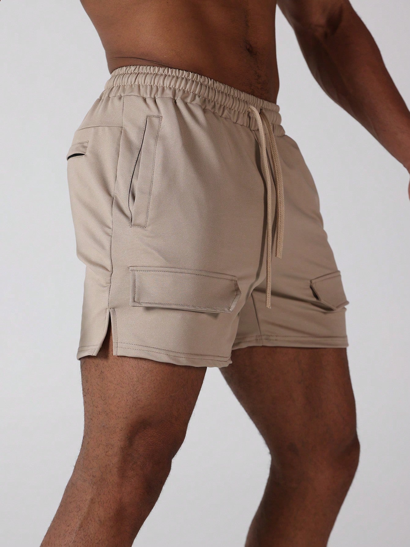 Men's Fashionable Summer Loose Fit Sport Shorts With Simplicity And False Pocket Design