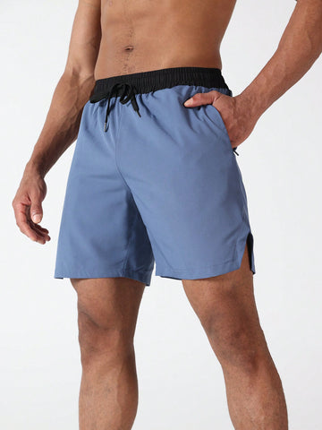 Men's Simple Solid Color Loose Sports Shorts