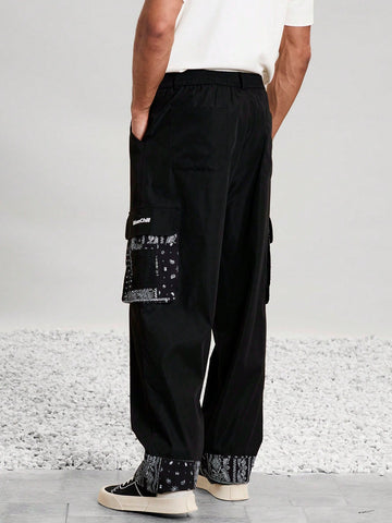 Woven Casual Patchwork Men's Long Pants