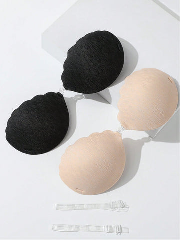 Women's Thickened Push Up Adhesive Bra Pads (2 Pairs) Made Of Elastic Fabric