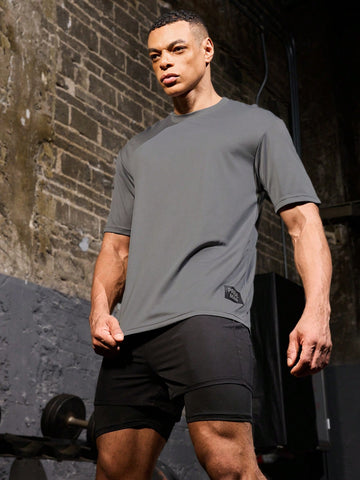 Men's Fashionable Loose & Simple Casual Fitness Sports Suit