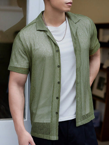 Men Stylish Summer Short Sleeve Shirt (Random Cut Printed)