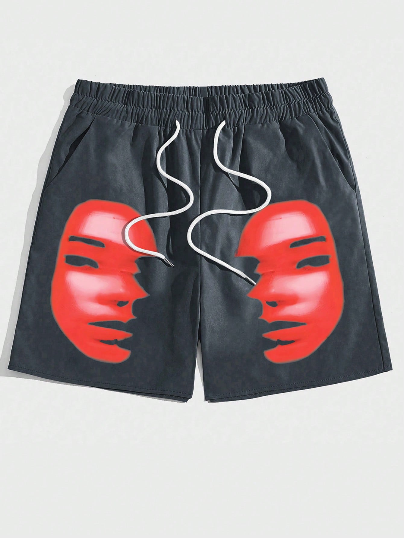 Drawstring Graphic Printed Summer Casual Shorts