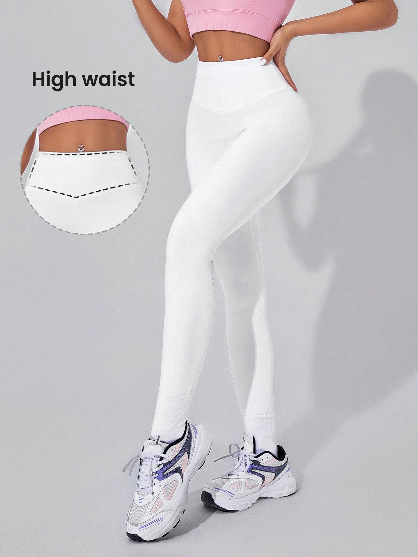 Gym Tights Absorbs Sweat Quick-Drying High Stretch Tummy Control Yoga Leggings