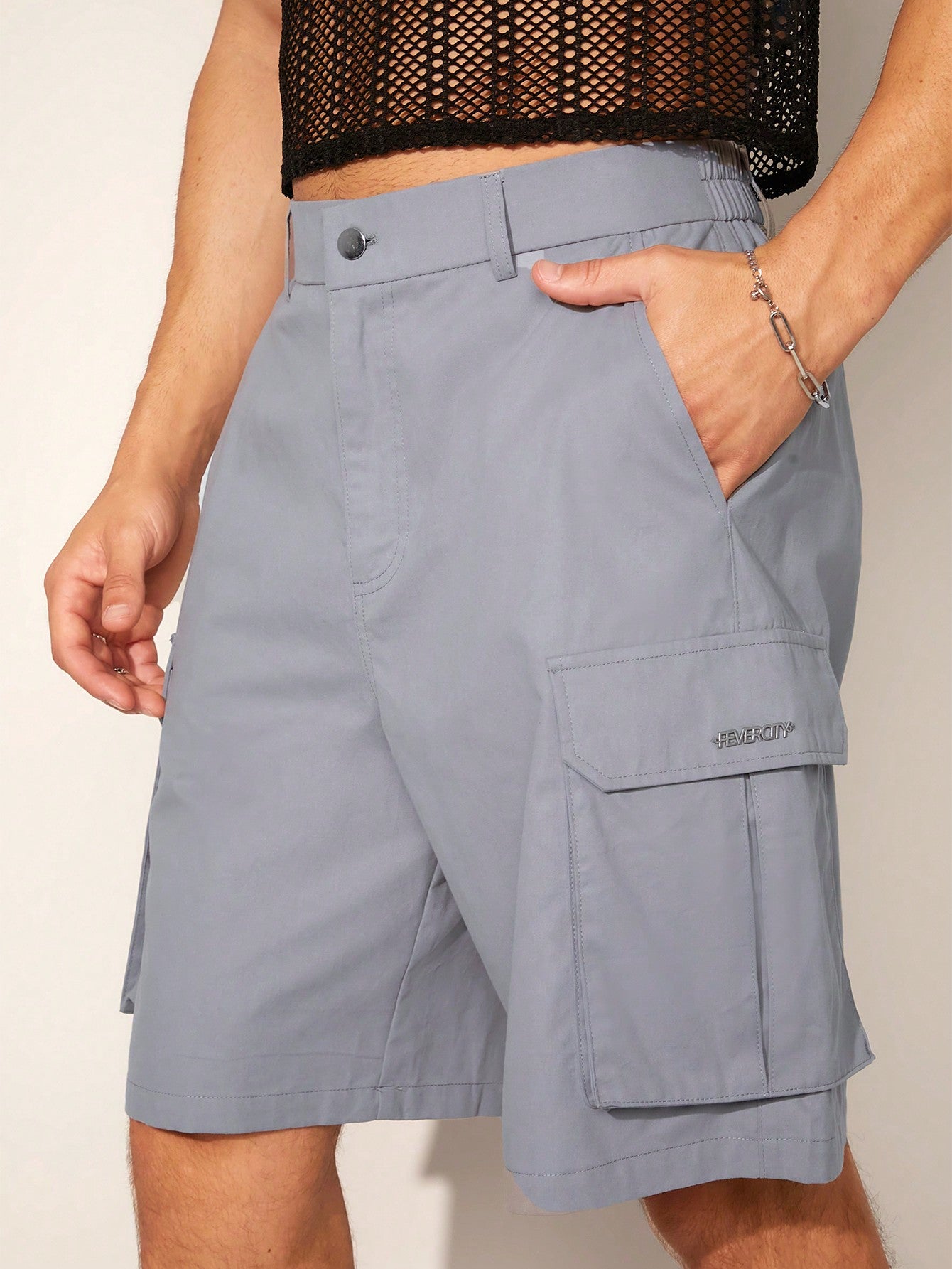 Men's Loose Straight Shorts, Suitable For Summer