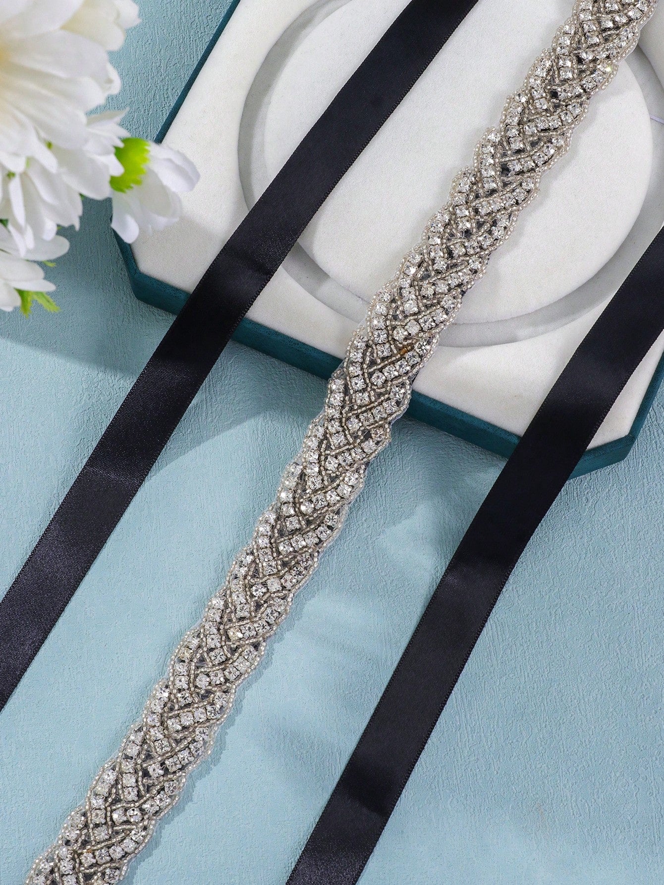 1pc Women Rhinestone Decor Luxury Bridal Belt For Wedding Party Royal