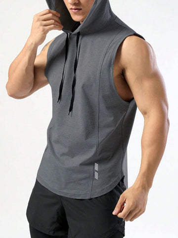 Manfinity Sport PWRUP Men Drawstring Hooded Sports Tank Top Workout Tops Tank Top Packback To School Basketball Men Joggers Men Hoodies