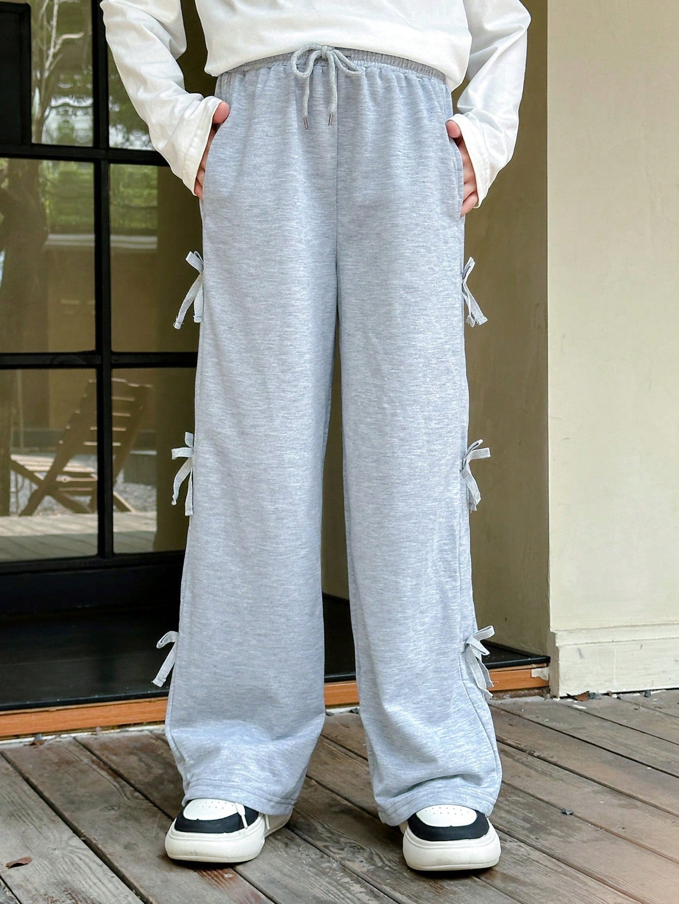 Plus Sized Girls' Fleece Sweatpants, Autumn Winter