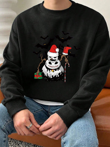 Men Halloween Print Sweatshirt