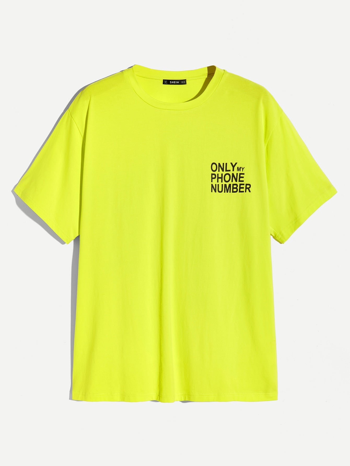 Men Letter Graphic Neon T-shirt