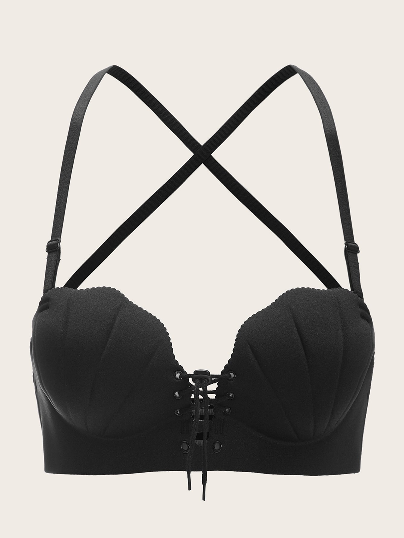 Crisscross Back Lace-up Bralette