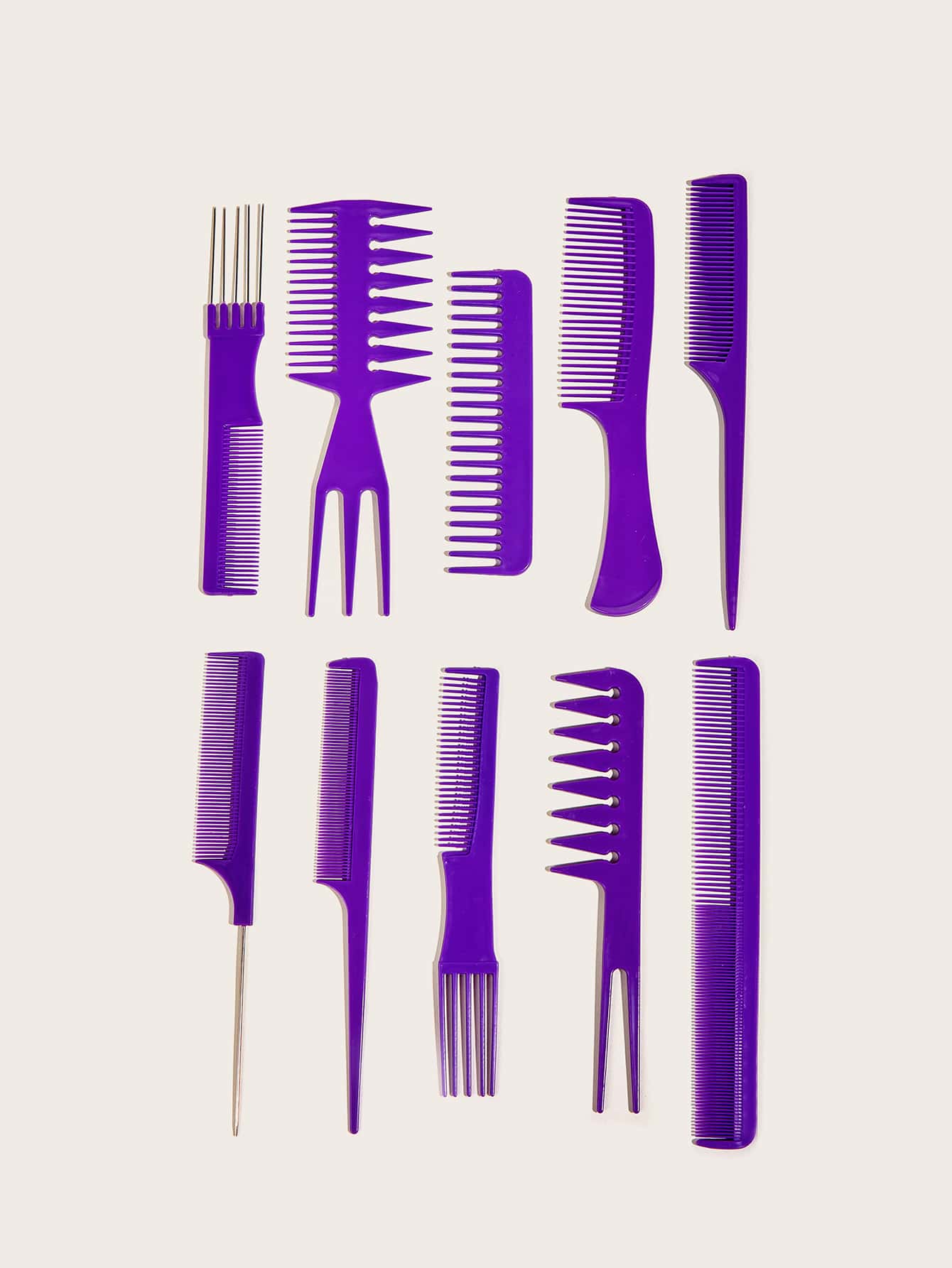 10pcs Makeup Hairdressing Comb