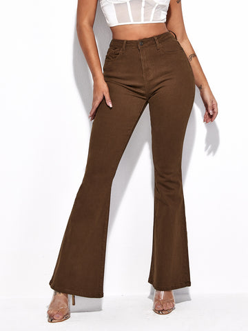 High Waist Flare Leg Jeans