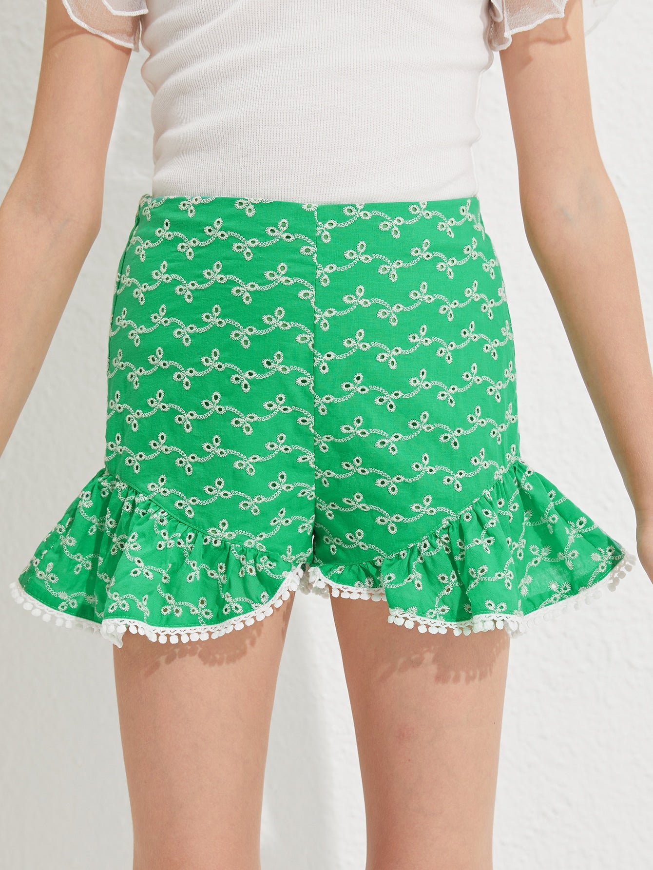 Girls Ruffle Hem Schiffy Shorts