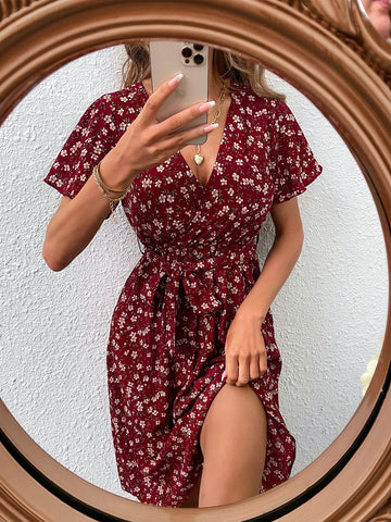 Ditsy Floral Belted Sundress