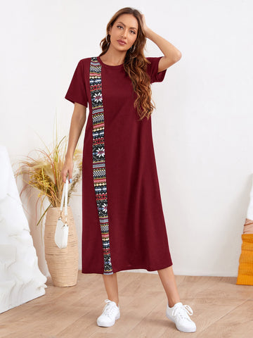 Geo Panel Tunic Dress