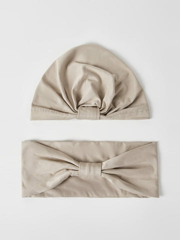 Parent Baby Bow Knot Decor Hat & Headband