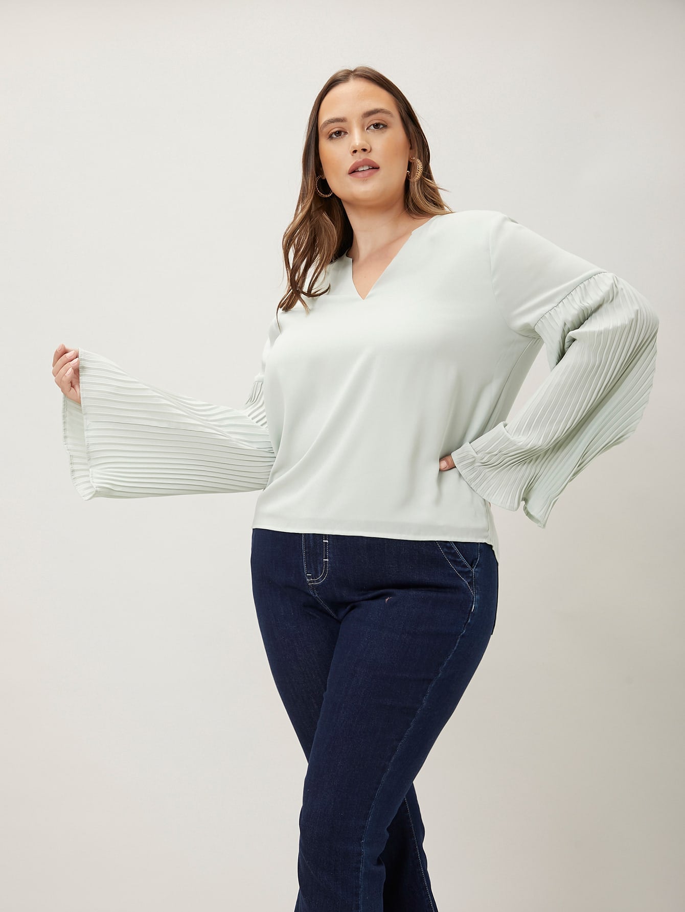 Plus Bell Sleeve Top