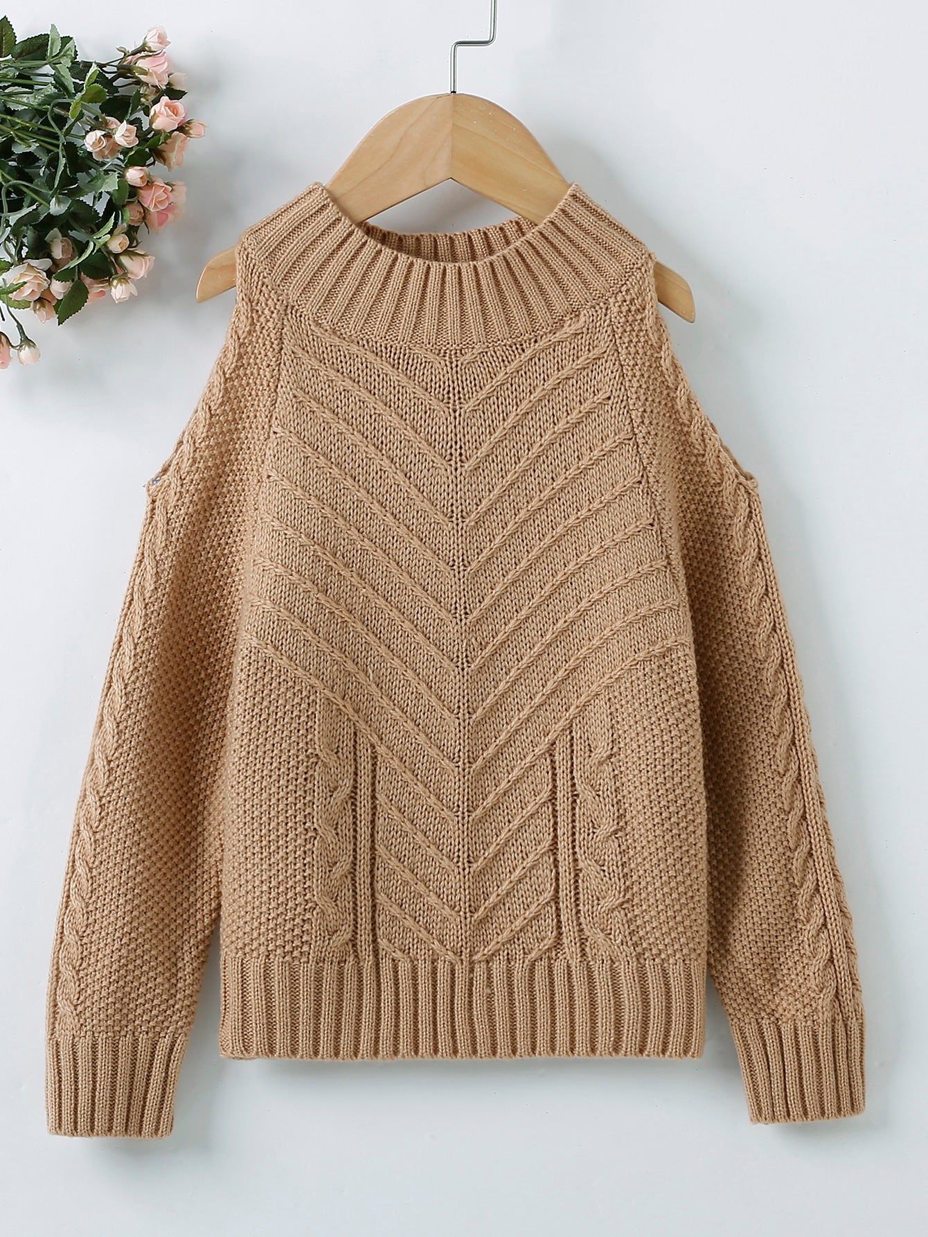 Toddler Girl Cold Shoulder Sweater