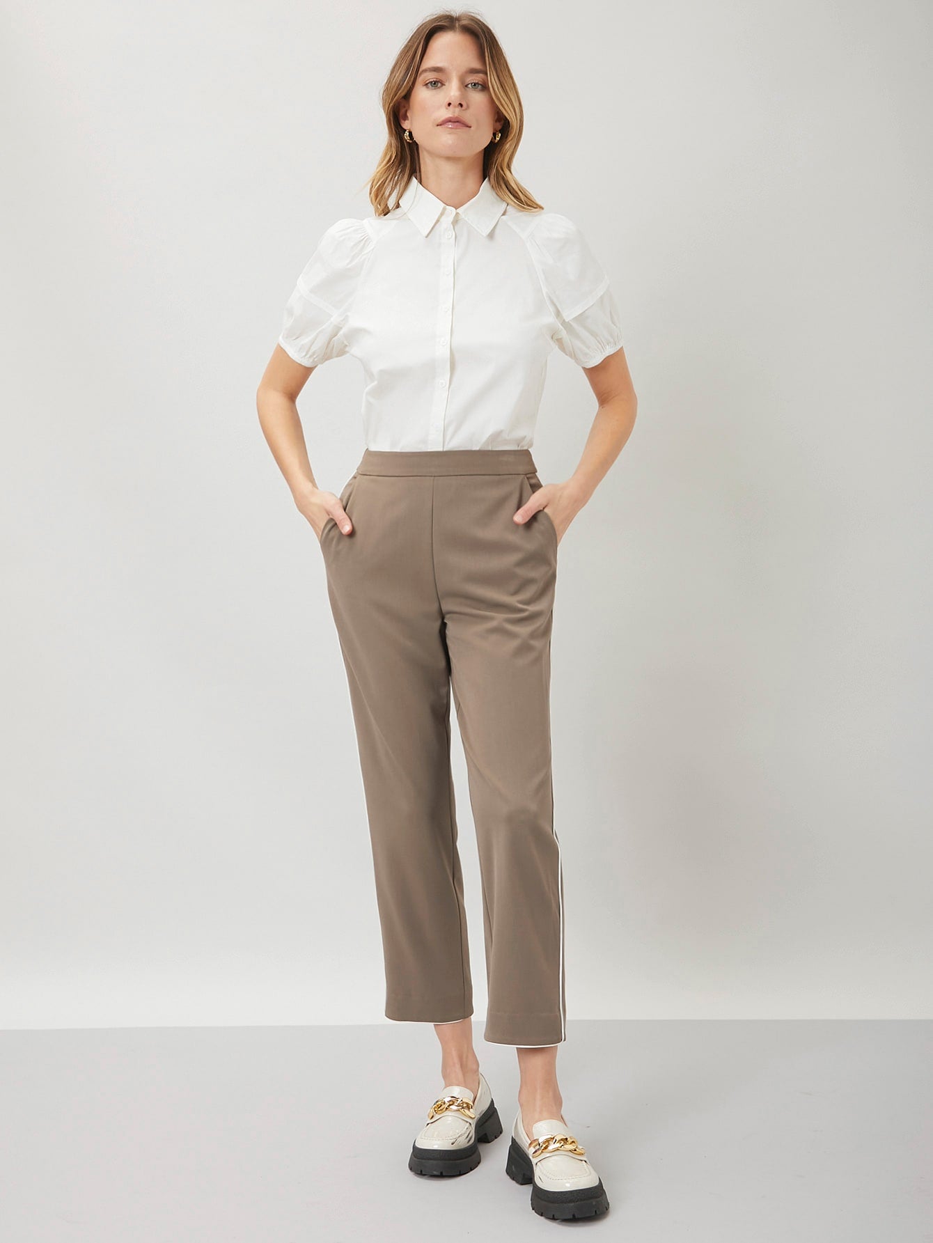 Viscose Straight Leg Pants