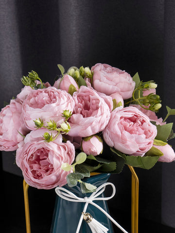 1pc/3pcs Artificial Rose Flowers Bouquet Real Touch Fake Peony Flower For Home Wedding Decoration Party Table Centerpieces Mother's Day