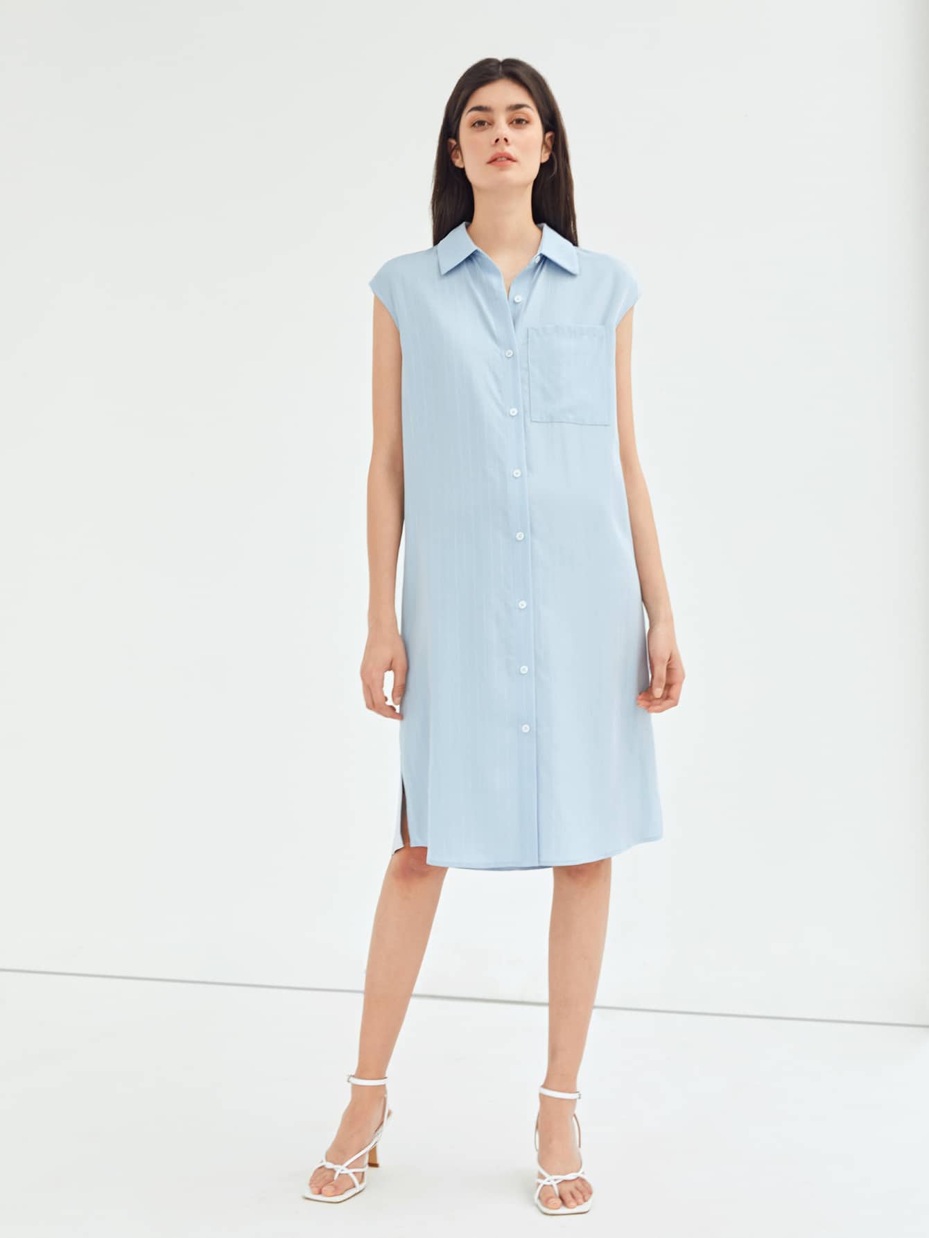 Shift Dress Made Of Tencel™ Lyocell Fibers