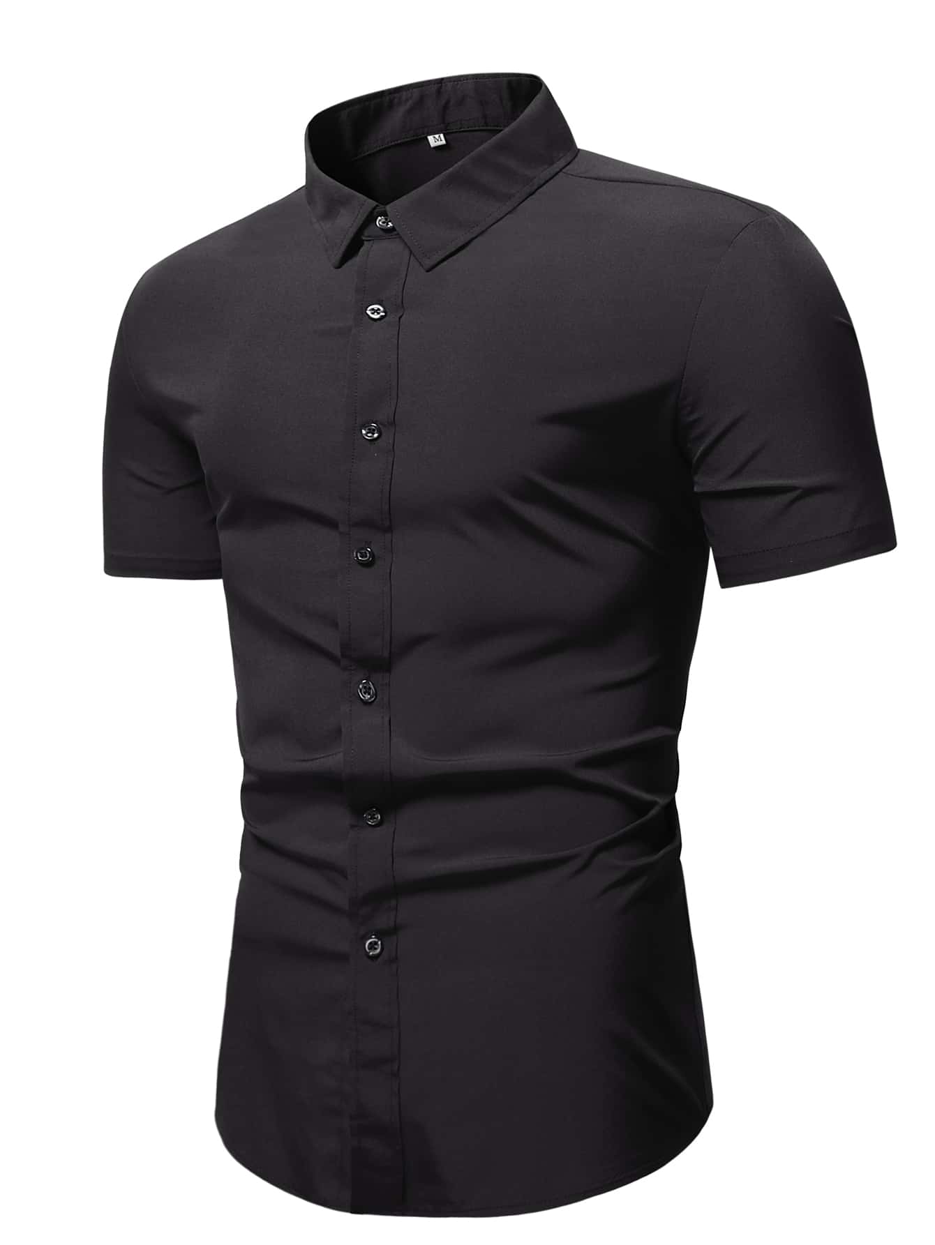 Men Solid Button Front Shirt