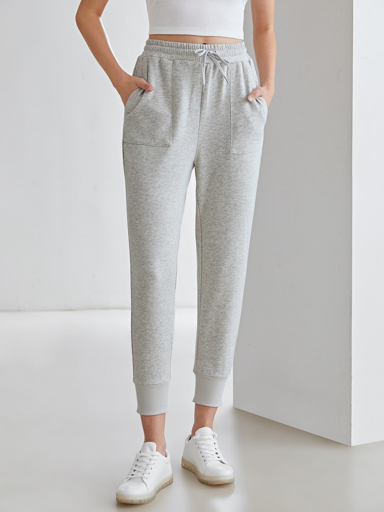 CROPPED DRAWSTRING JOGGERS