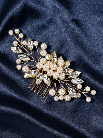 Crystal Decor Bridal Hair Pin Elegant Tiaras