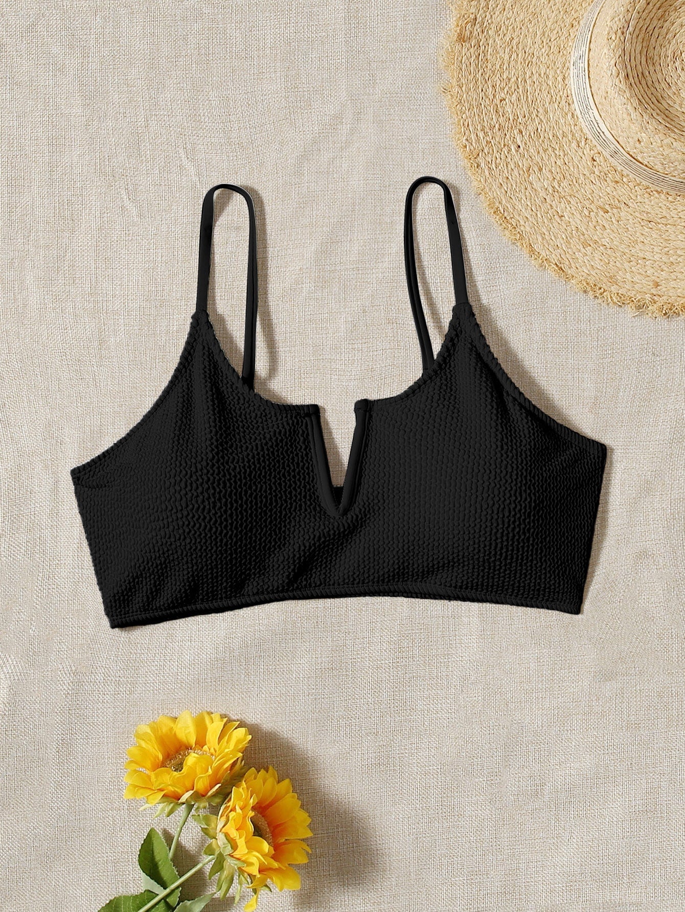 Plus V Wired Bikini Top,Summer Beach