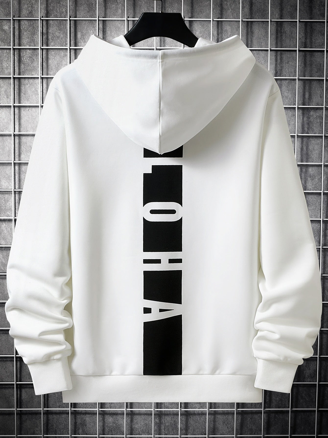 Men Letter Graphic Drawstring Hoodie