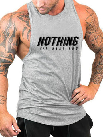 Men Letter Graphic Racer Back Sports Tank Top