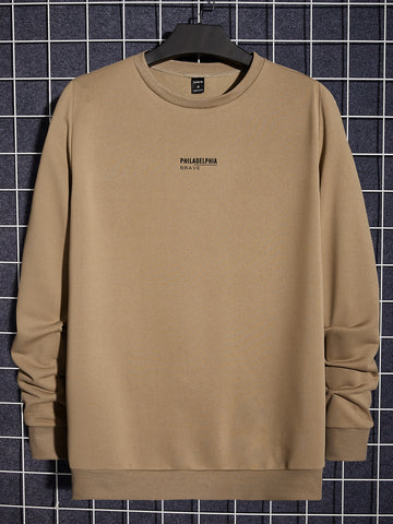 Men Letter Graphic Pullover