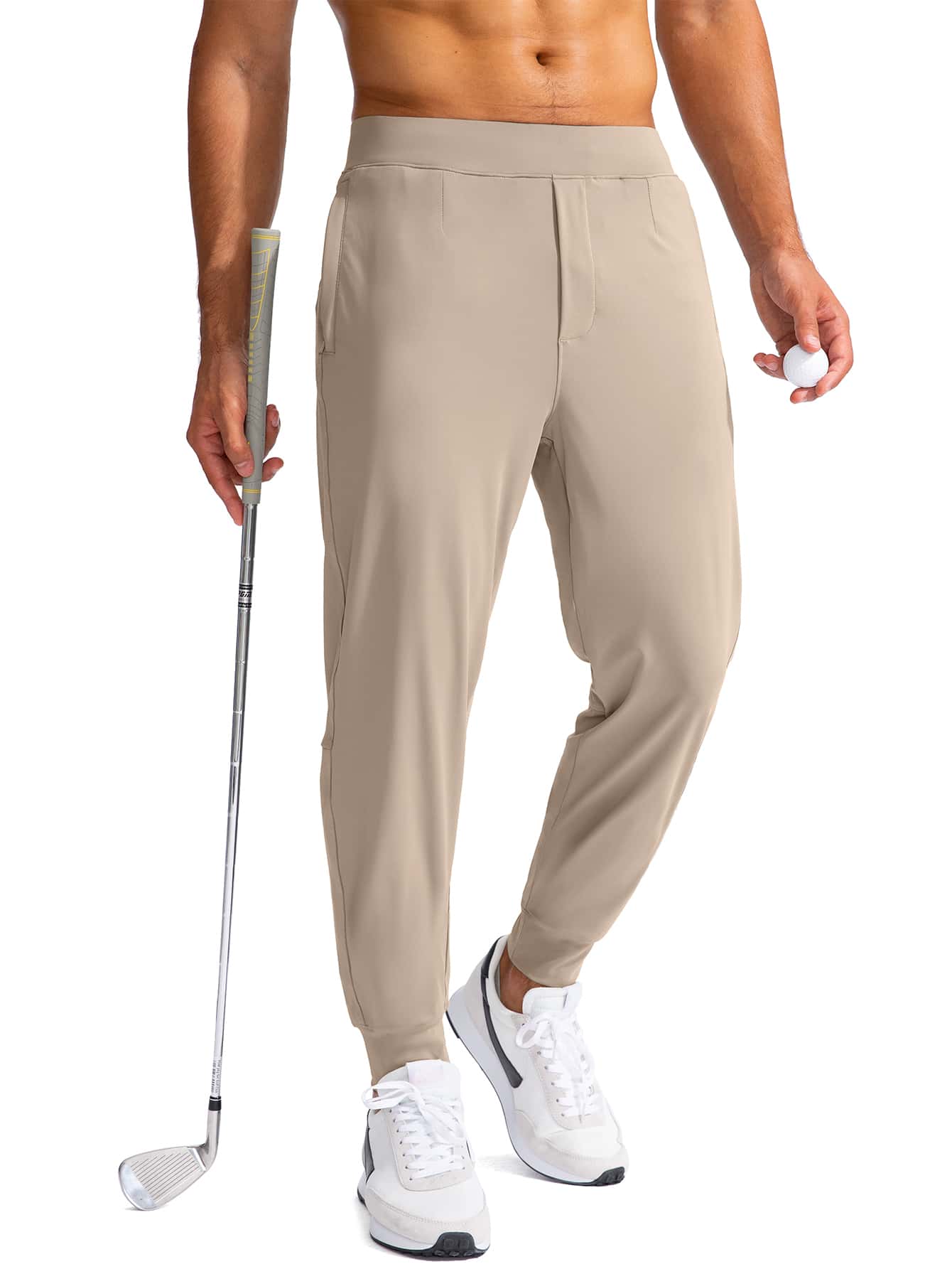 Men Solid Slant Pocket Sports Pants