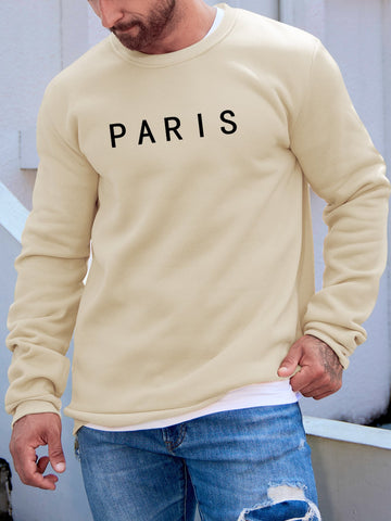 Men 1pc Letter Graphic Loose Sweatshirt