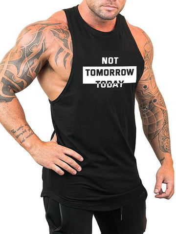 Men Slogan Graphic Sports Tank Top