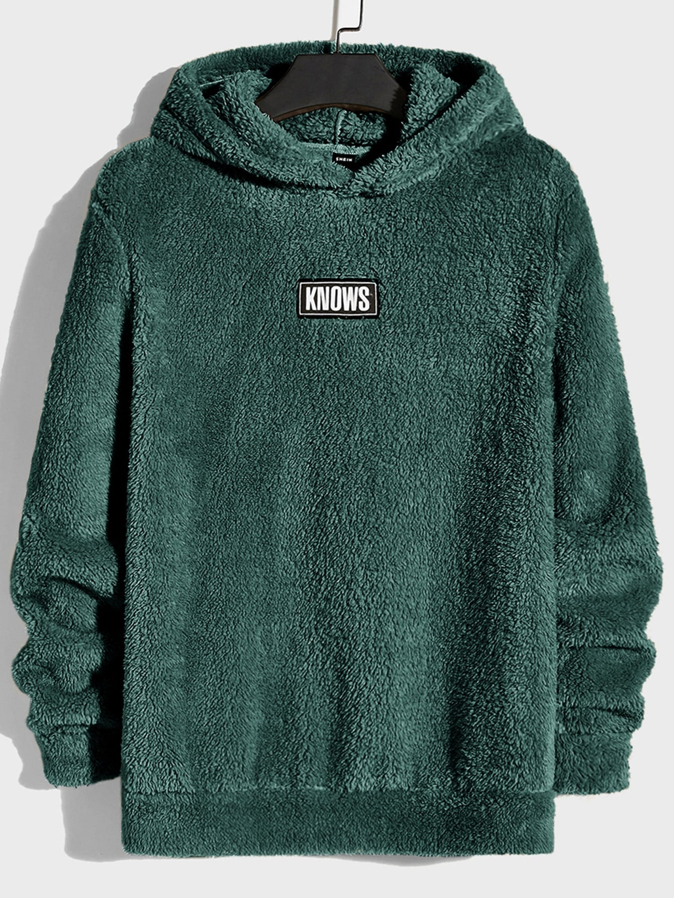 Men Patch Detail Hoodie