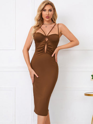 PARTHEA Ring Linked Cut Out Cami Dress