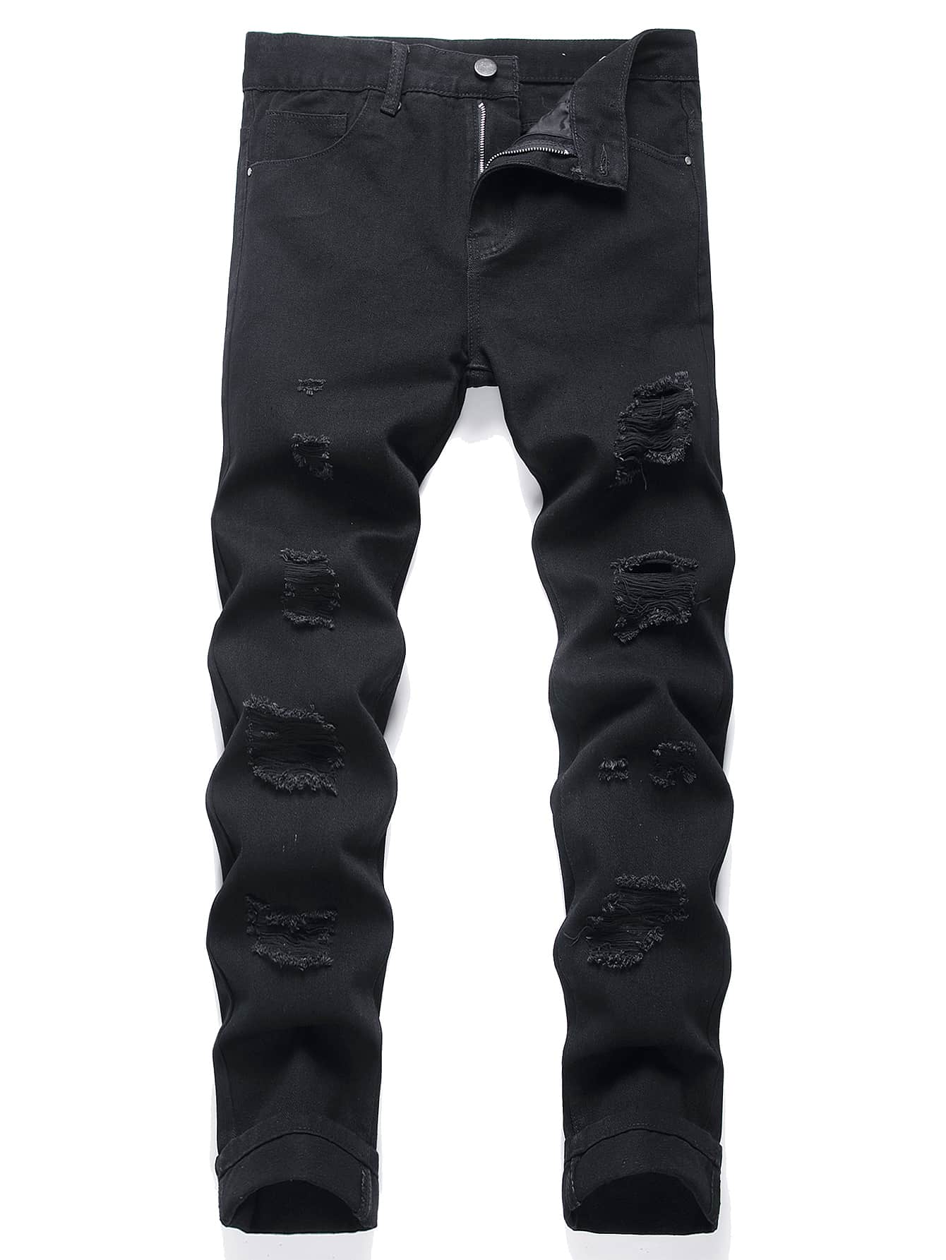 Men Cotton Ripped Jeans