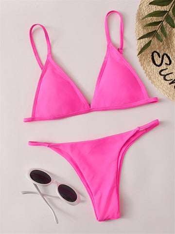 Summer Beach Triangle Thong Bikini Swimsuit