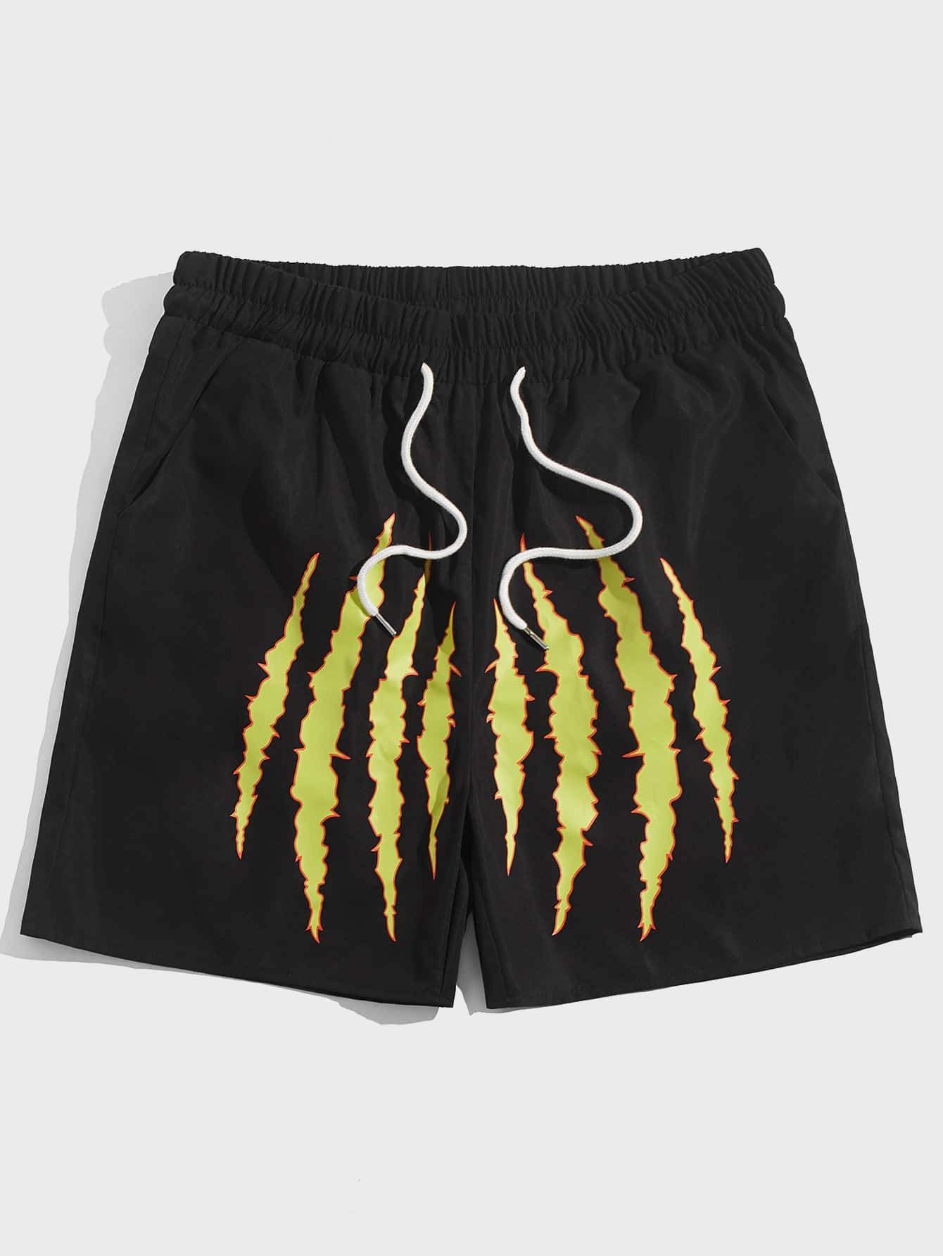 Guys Graphic Print Drawstring Waist Shorts