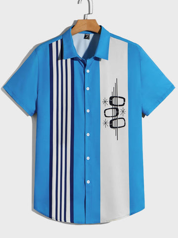 Men Striped Print Shirt