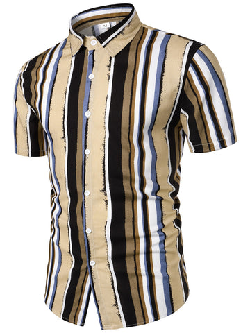 Men Striped Print Shirt