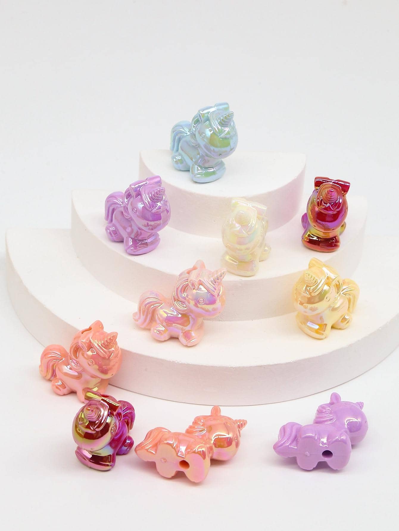 10pcs/set Random Color Fashion Unicorn DIY Bead For Women For DIY Jewelry Making