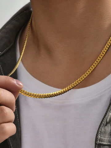 Men Minimalist Chain Necklace, For Jewelry Gift And Party