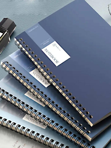 4pcs Plain Spiral Notebook, Simple A5 Writing Notebook For Office, School Student